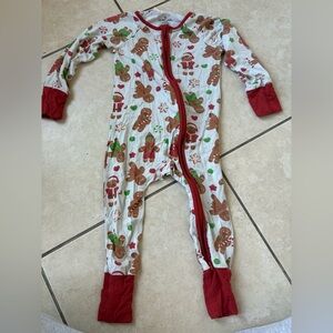 Caden Lane Festive Gingerbread Christmas Dj Kids Footie